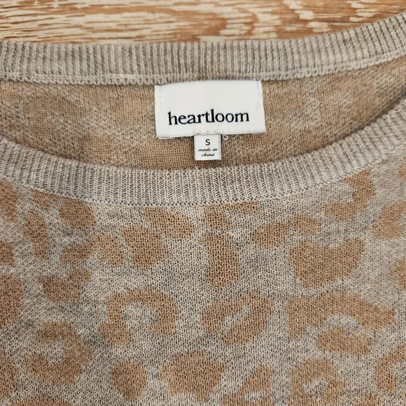 Heartloom Leopard Print Crew Neck Sweater - Brown - Picture 2 of 3